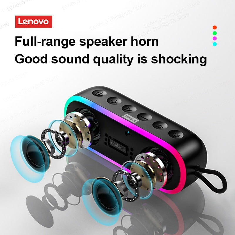 100% Original Lenovo K8 5.0 Wireless Bluetooth Speaker Portable Hifi LED Outdoor Loudspeaker Music Surround Bass Box Mic New