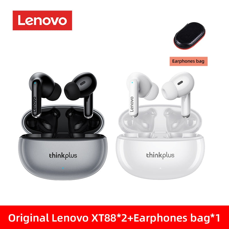 Lenovo XT88 TWS Wireless Earphone Bluetooth 5.3 Dual Stereo Noise Reduction Headset Bass Touch Control Earbud Sport Headphone