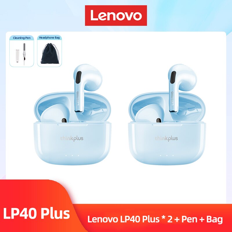 Lenovo LP40 Plus Bluetooth Earphones Wireless Headset Noise Reduction Headphones Stereo Gaming Headset Sports Earbuds With Mic