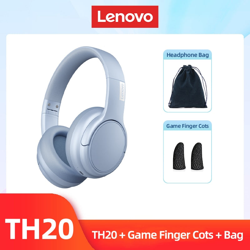 Original Lenovo TH20 Gaming Headphones Dual Mode Headset Wireless Bluetooth 5.3 Foldable Sport Headphone Music Earphone 2023 New