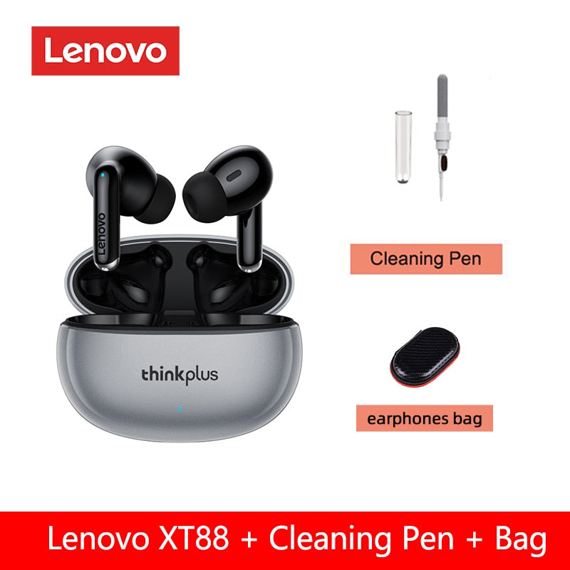 Lenovo XT88 TWS Wireless Earphone Bluetooth 5.3 Dual Stereo Noise Reduction Headset Bass Touch Control Earbud Sport Headphone