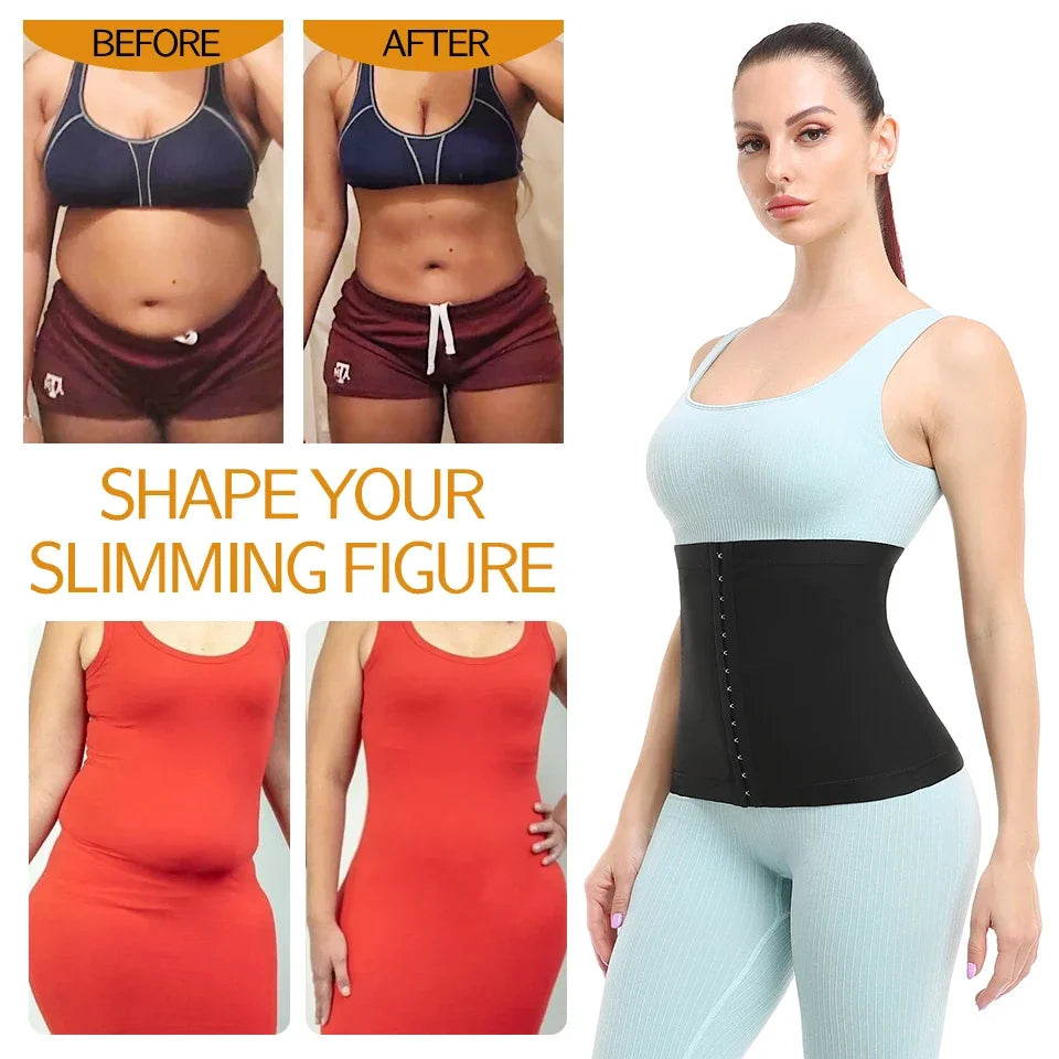 Women Waist Trainer Strap Premium Sauna Wrap Shapers Weight Loss Waist Trimmer Fitness Sweat Workout Slimming Belt Belly Cincher