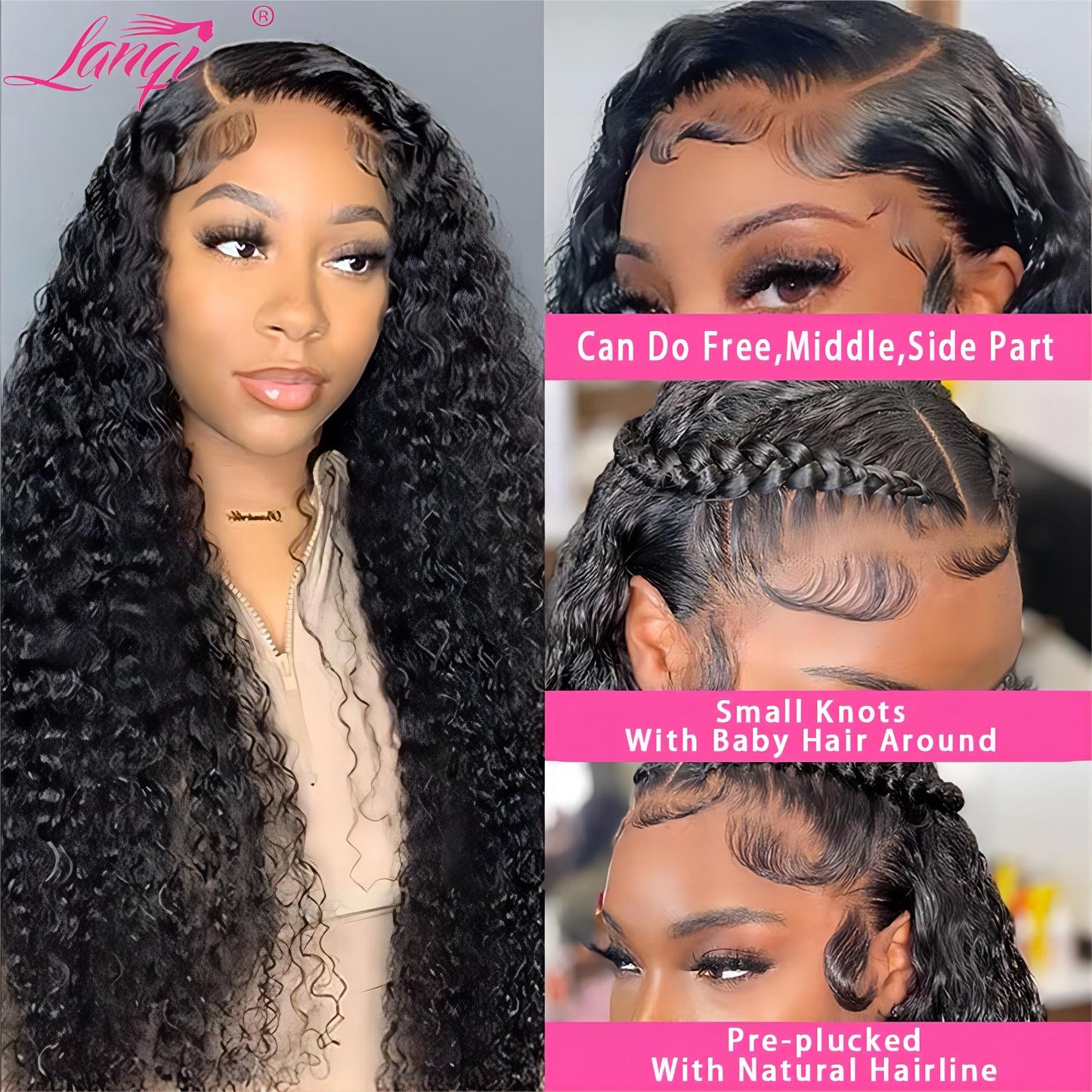 Lace Front Human Hair Wig Deep Wave Frontal Wig Transparent 13x4 Full Lace Frontal Human Hair Wig For Women Human Hair Wigs