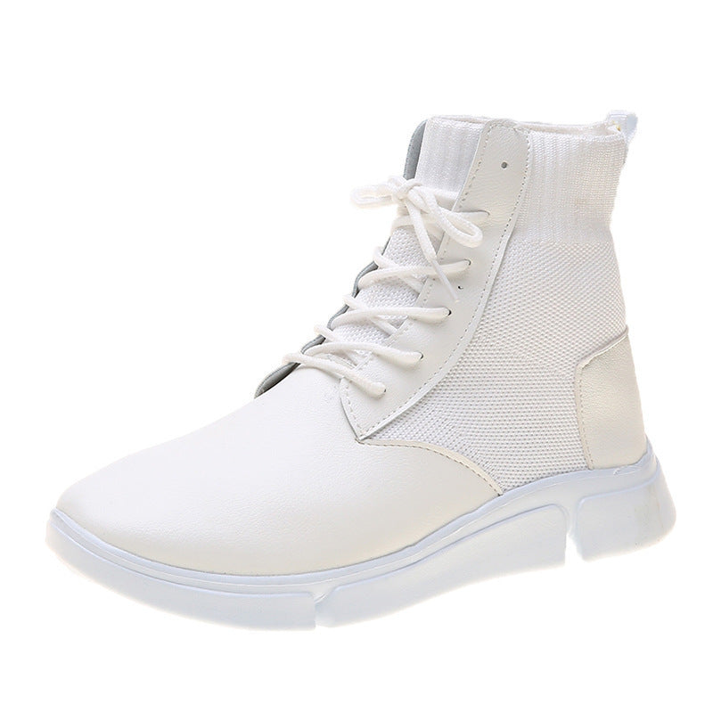 High-top Mesh Martin Boots Leather