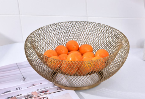 Iron Fruit Basket Simple Hollow Fruit Creative Basket