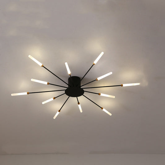 Nordic Minimalist Modern Atmosphere Living Room Fireworks Led Ceiling Light