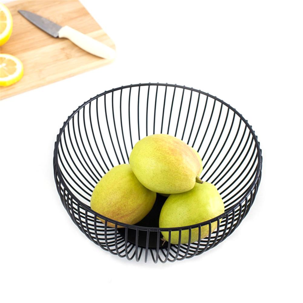 Wrought iron fruit bowl snack storage basket