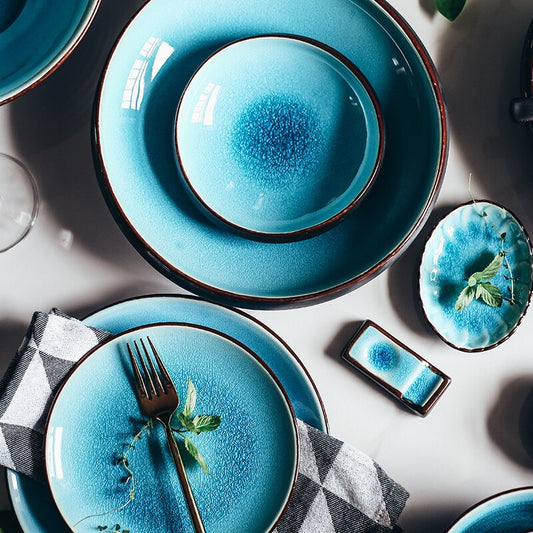 Japanese creative ceramic tableware plate dish plate set
