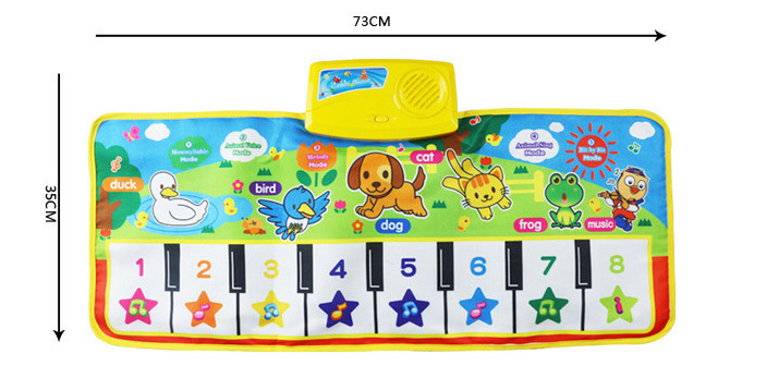 Best selling multi-functional music blanket baby children cute animal baby toys parent-child game blanket
