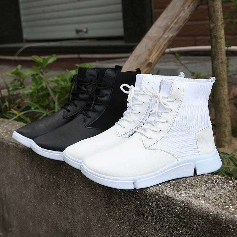 High-top Mesh Martin Boots Leather