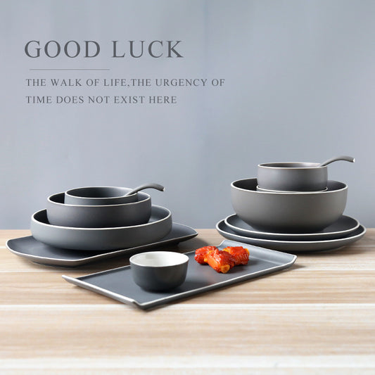 Nordic Dish Set Simple Ceramic Tableware Western Bowl