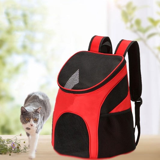 Cat Carrying Bag Foldable Double Shoulder Portable Pet Products Travel Outdoor Breathable Backpack  Factory Direct Selling