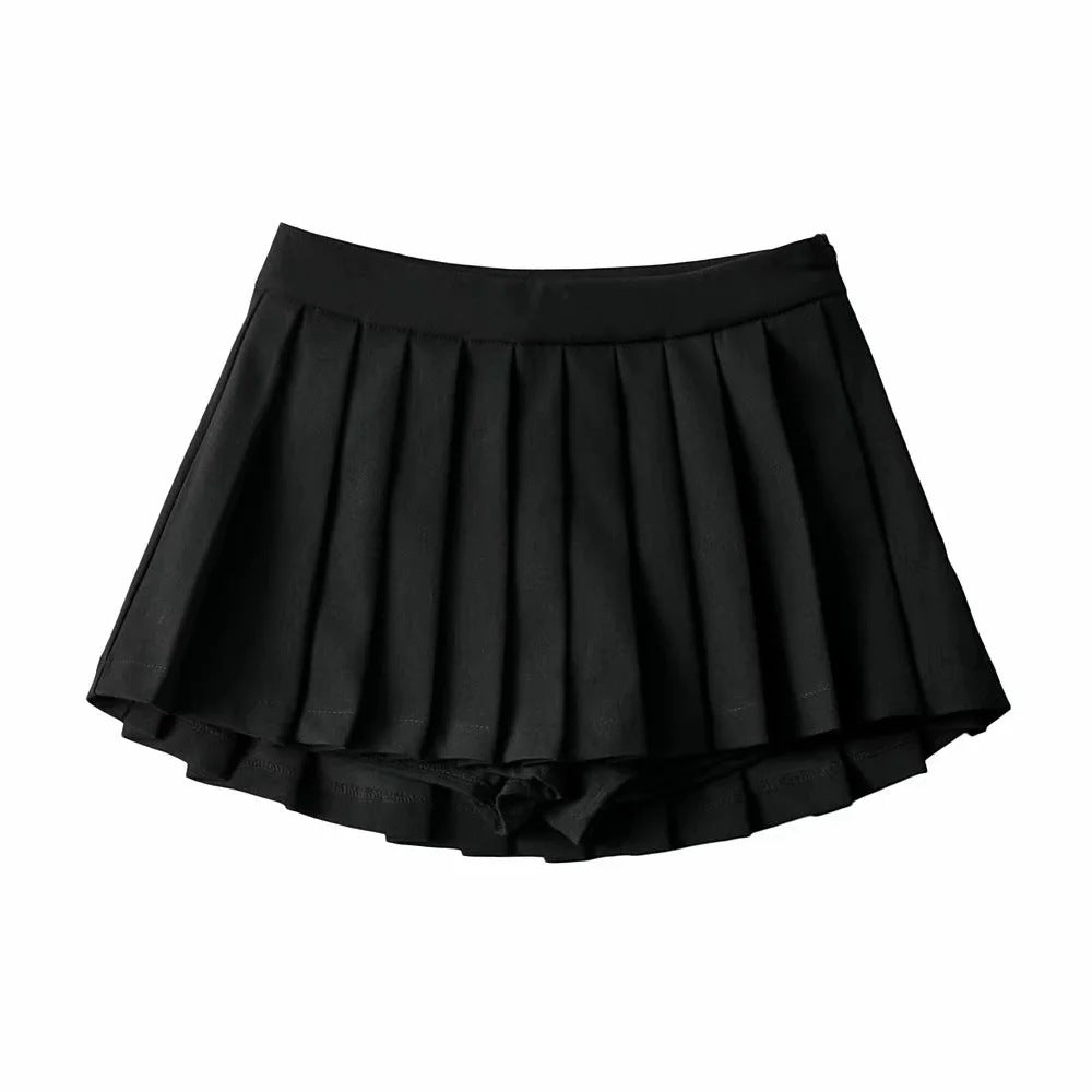 Women's High Waist A-line Pleated Skirt