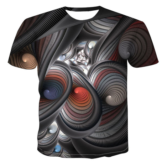 Sea Wave Digital Print T-shirt Breathable