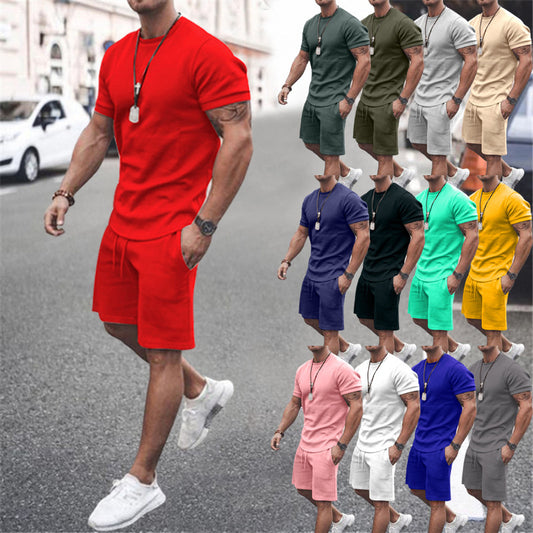 European And American Men's Sweater Casual Sports Suit